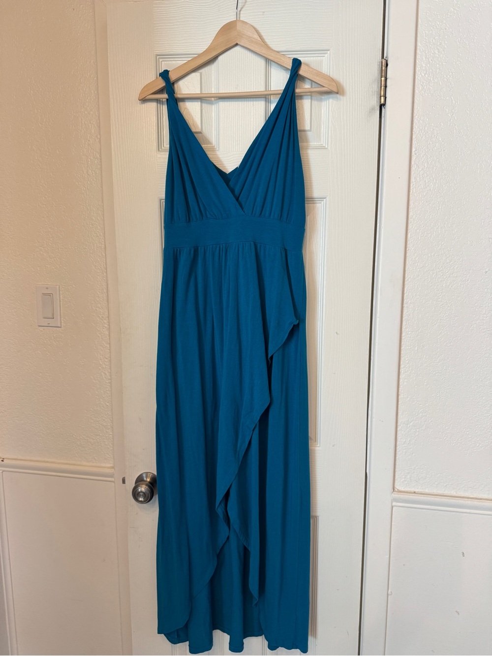 Garnet Hill Turquoise Tulip Hem Dress